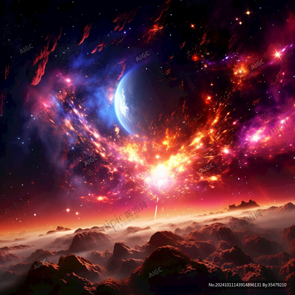 夢幻星球宇宙星空背景