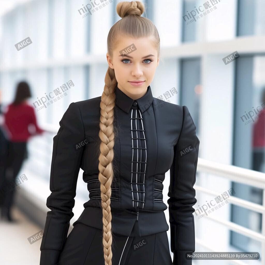 長辮子美女