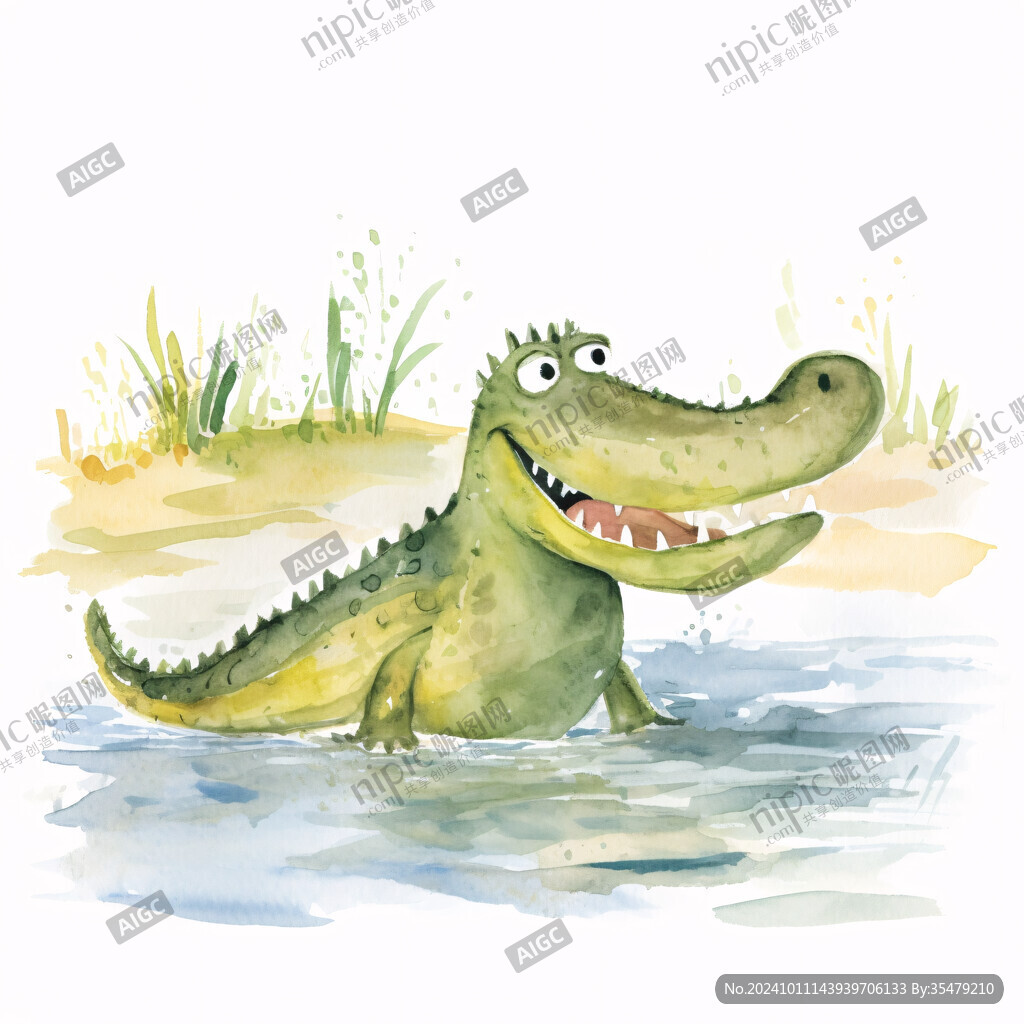 揚子鱷插畫