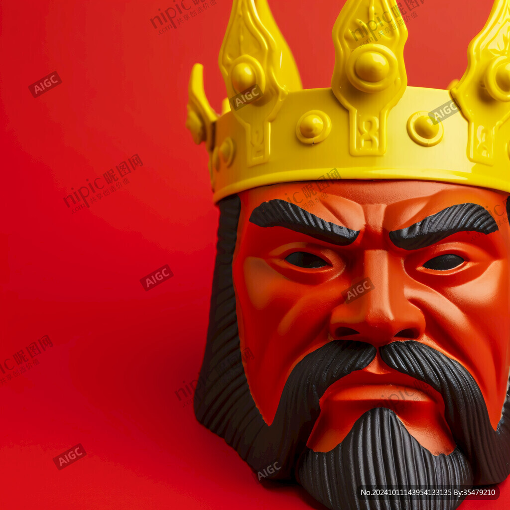 泥塑天王頭像