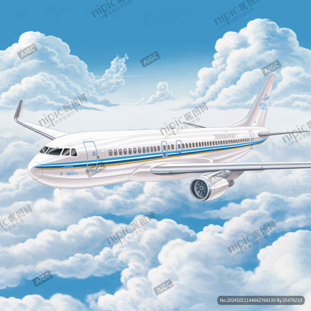 繪畫作品飛機插畫