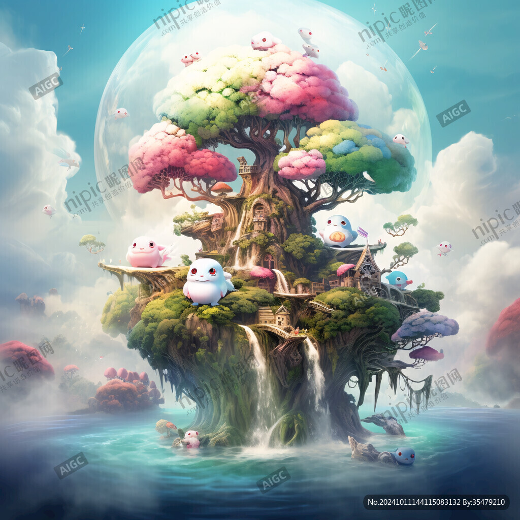 夢幻場景插畫