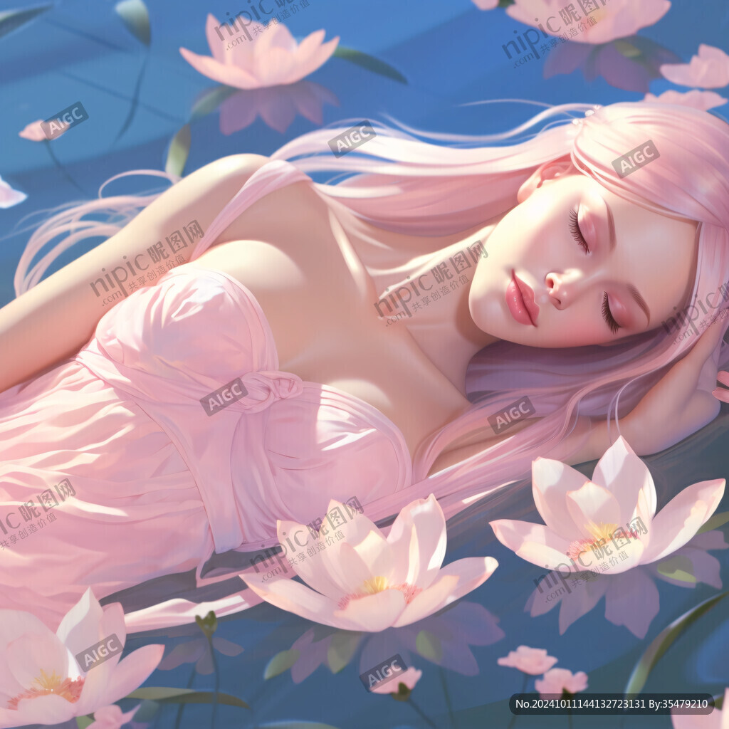 東方睡眠女子插畫