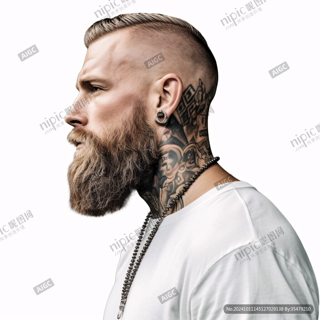 男性側面側臉
