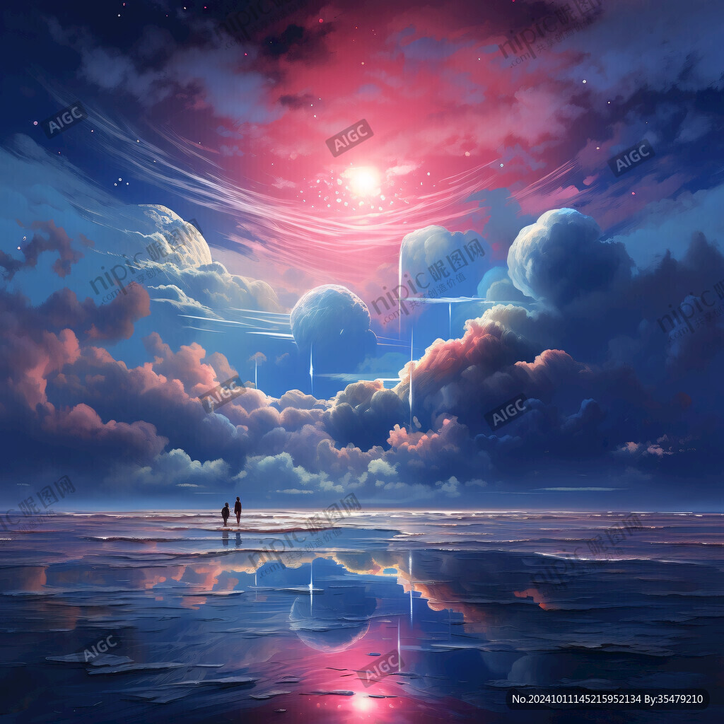 夢幻場景插畫