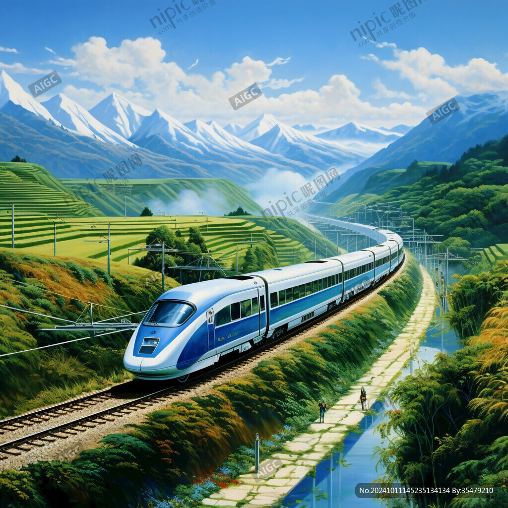 高鐵試運(yùn)行背景海報(bào)