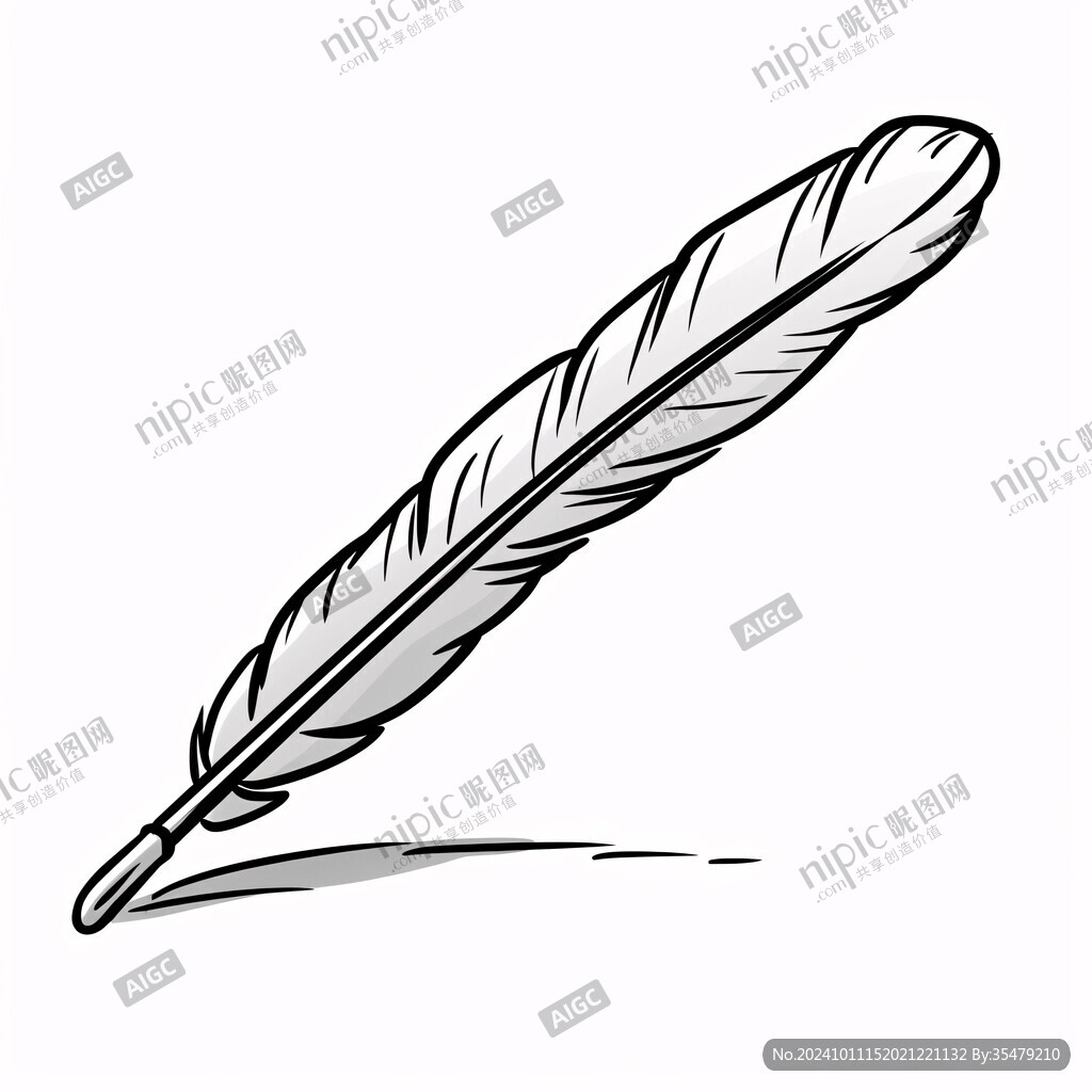 羽毛插畫素材