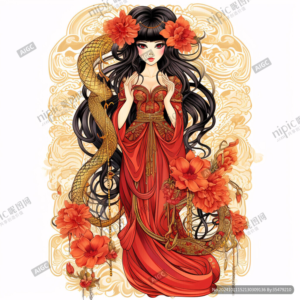 女神插畫元素