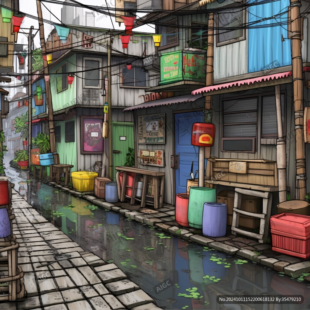 廟街插畫