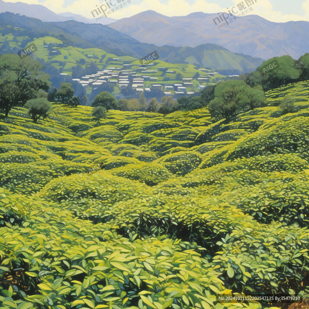 茶園裝飾畫