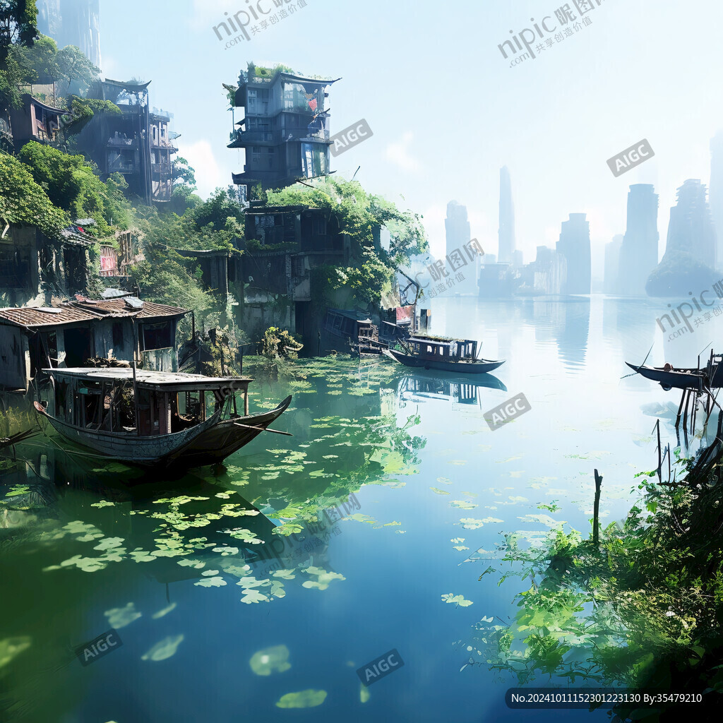 水鄉(xiāng)場景素材