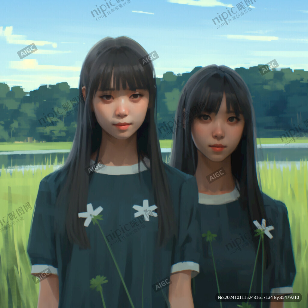 青春風少女插畫