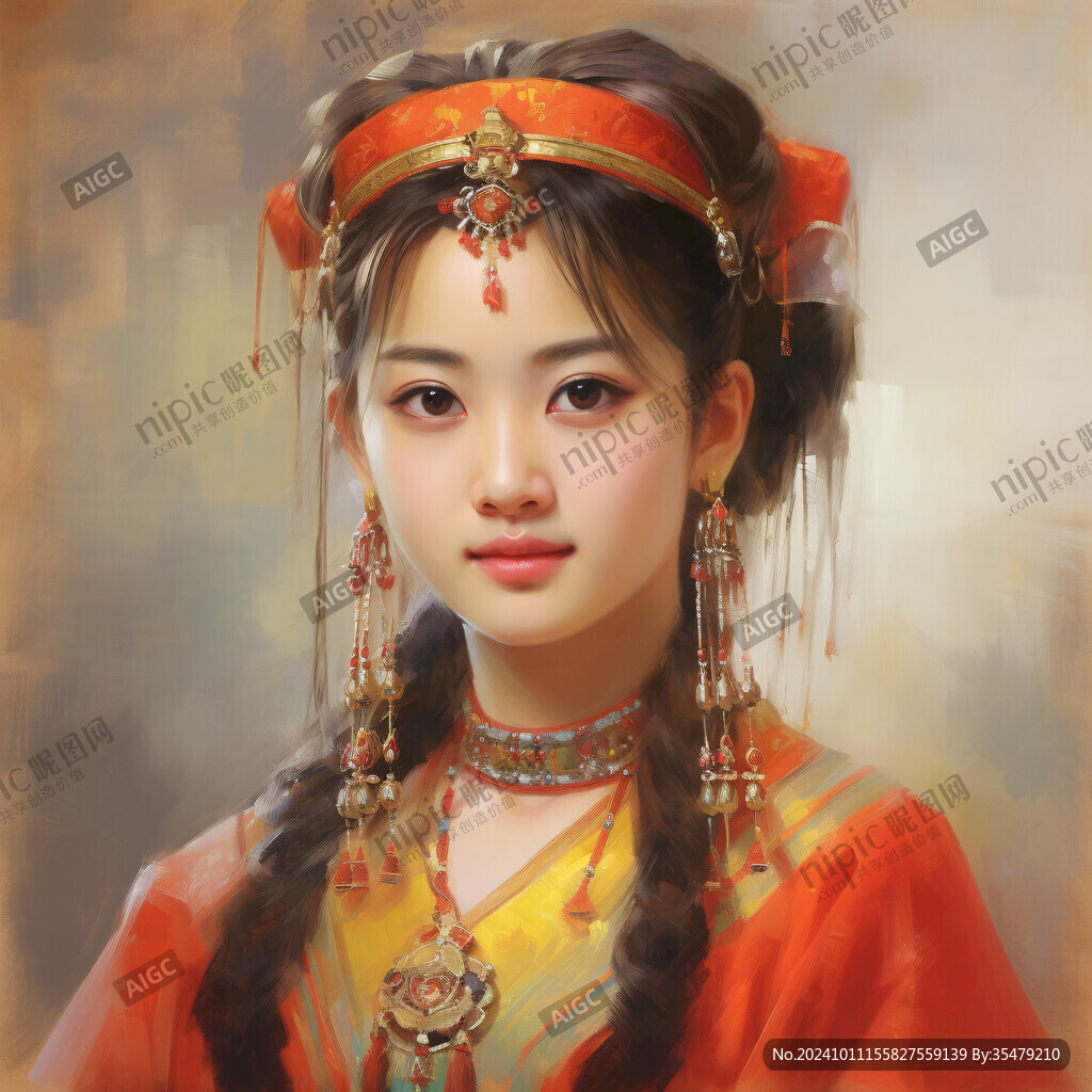 藏族維族少女