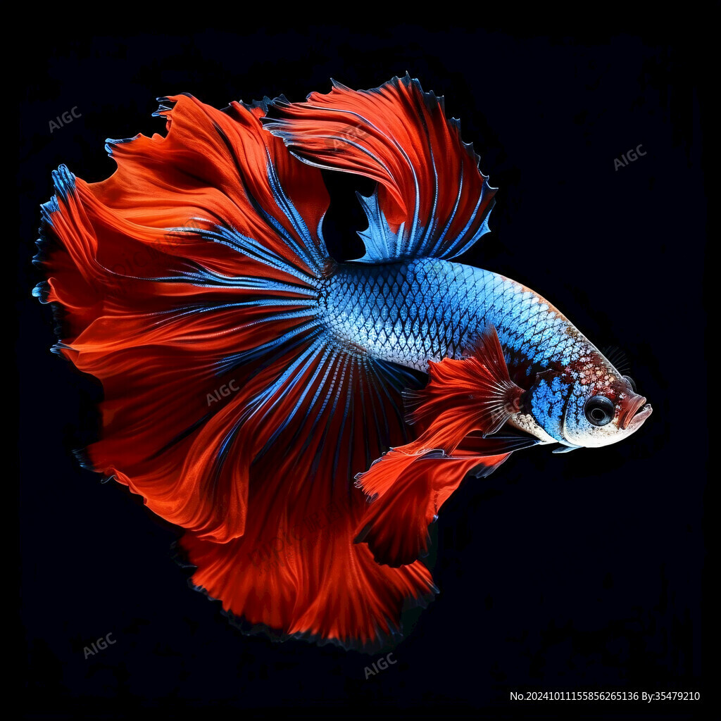 紅藍叉尾斗魚
