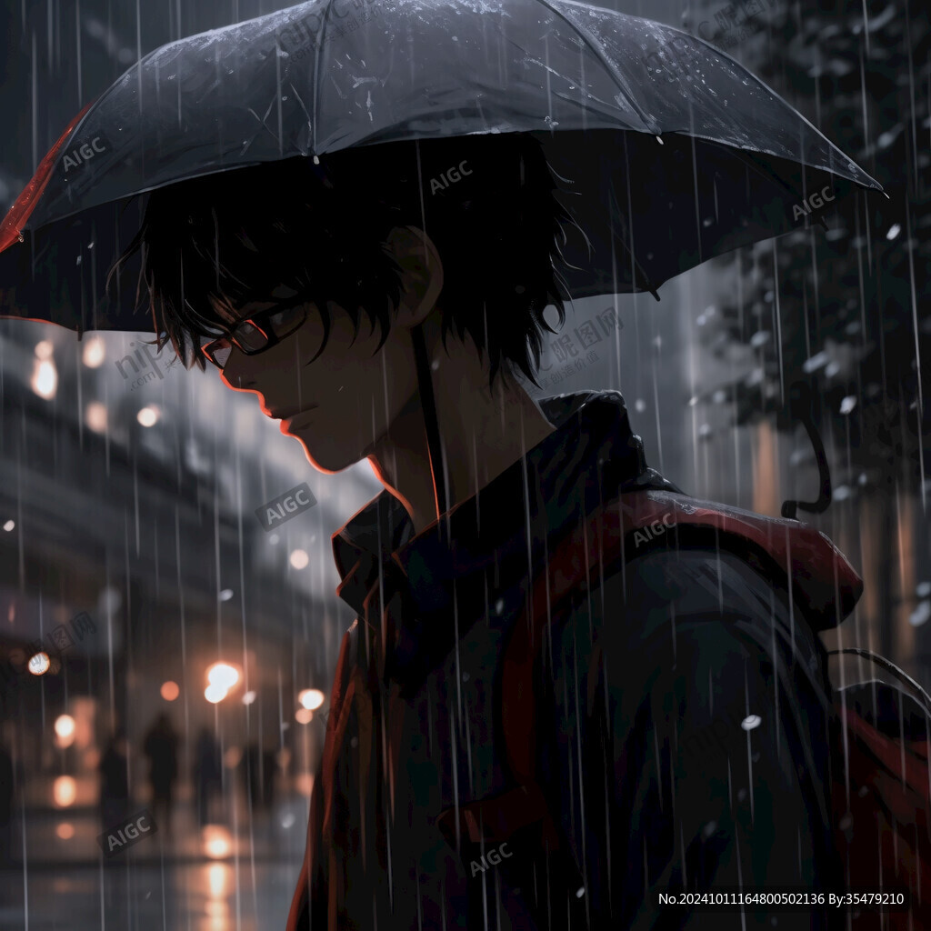 穿雨衣的男子