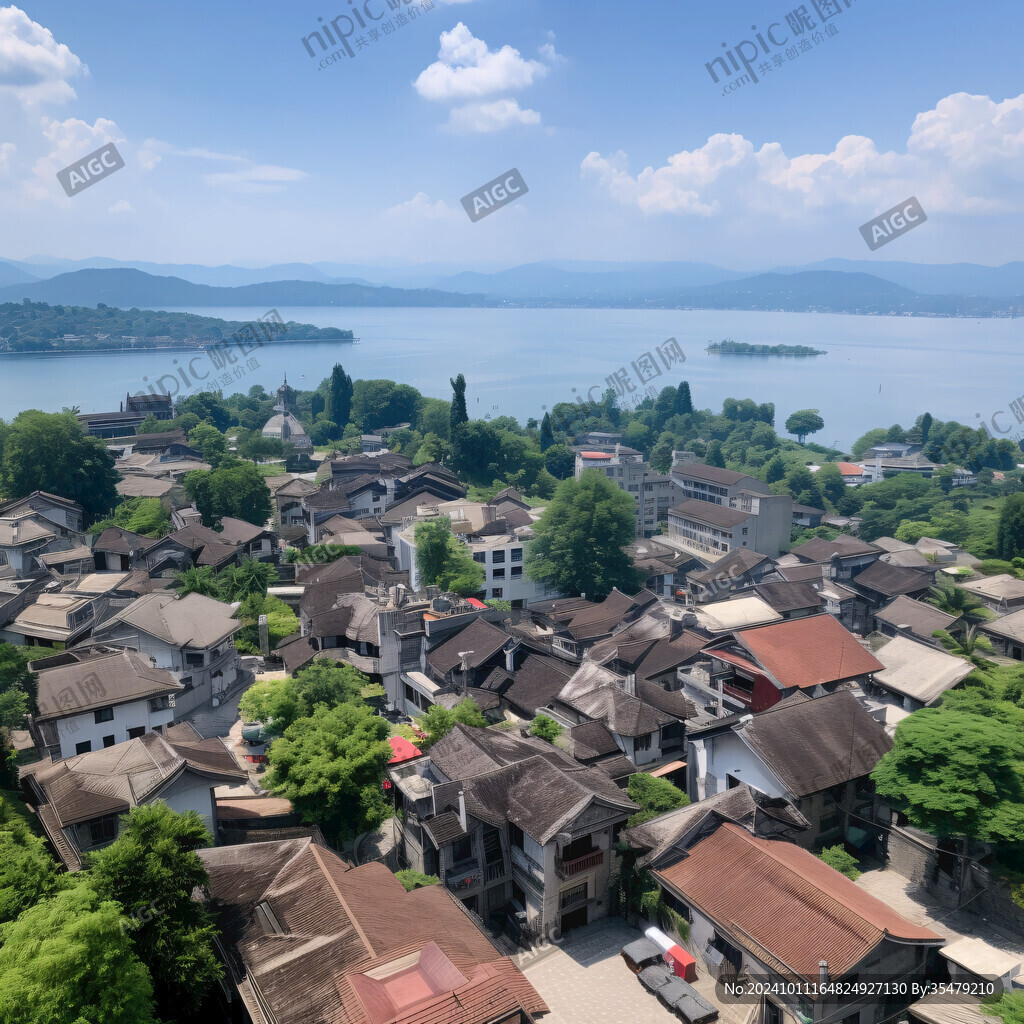 千島湖鎮(zhèn)俯瞰