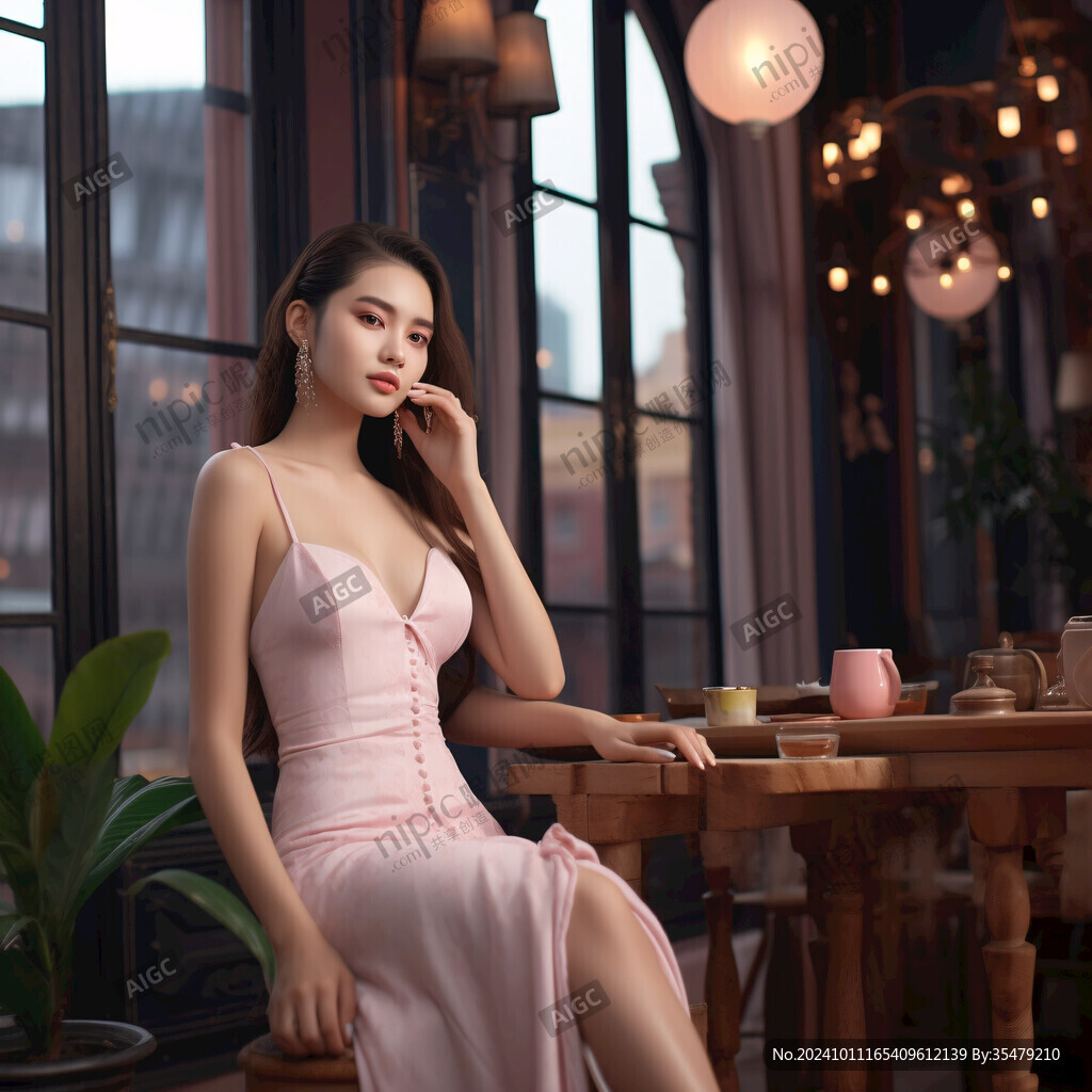 粉色內(nèi)衣美女