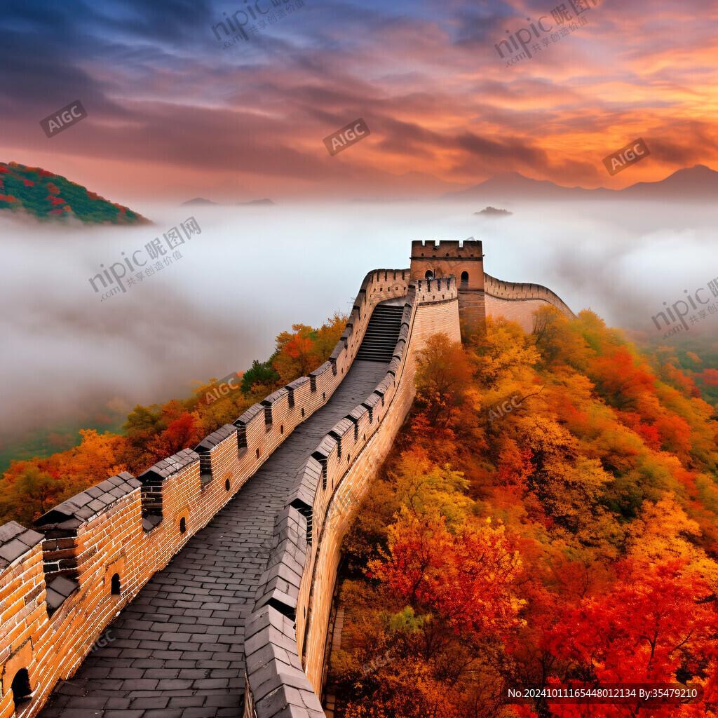 長城背景畫