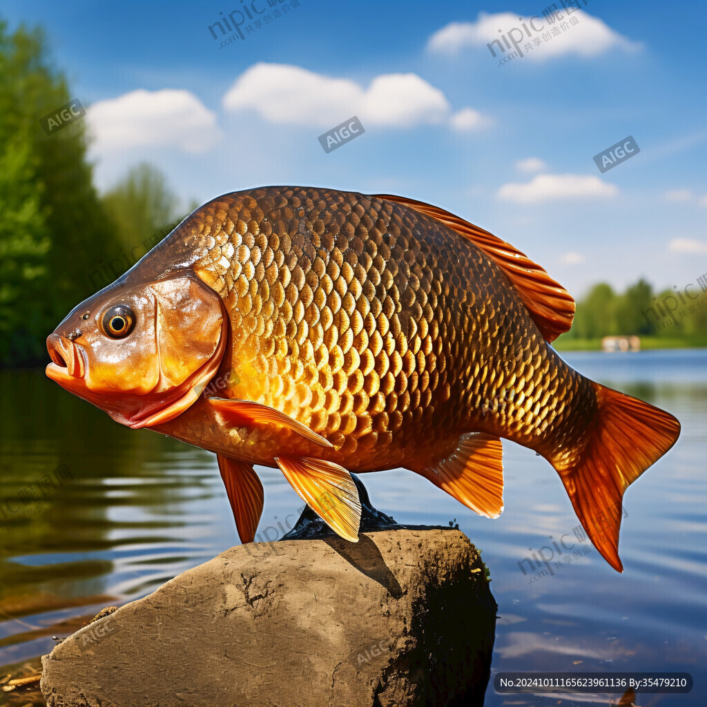 鮮活的大鯉魚