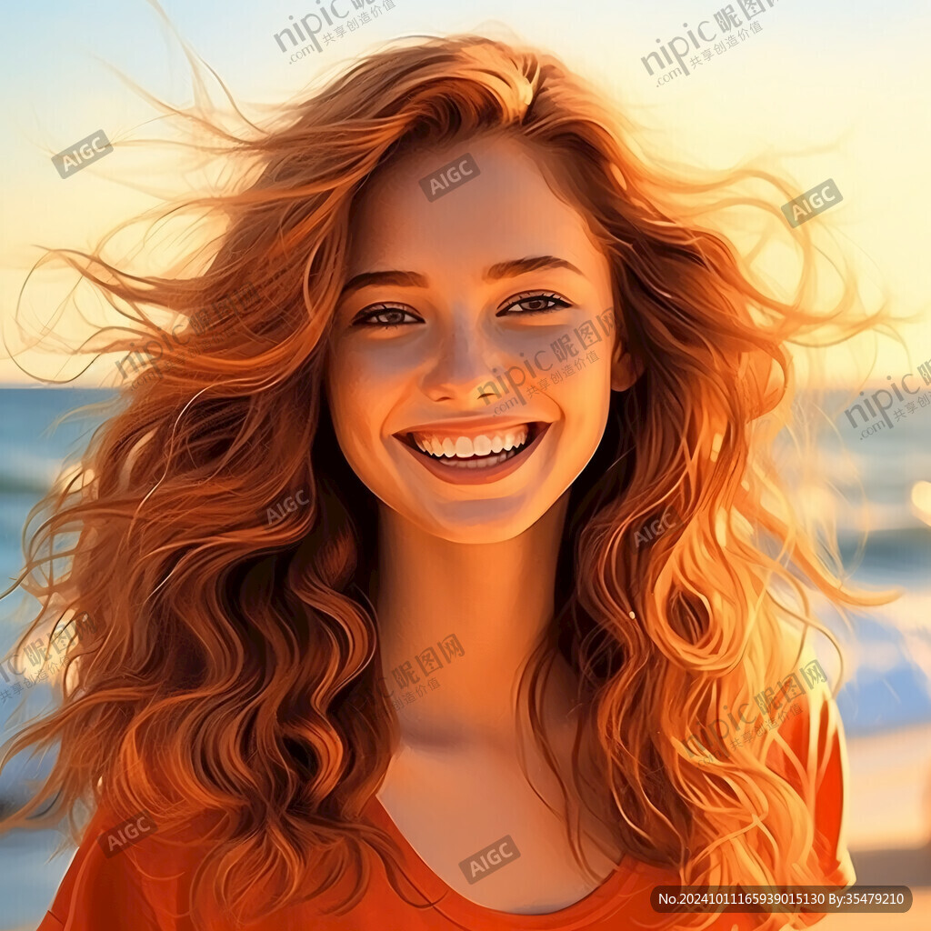 人物頭像美女插畫