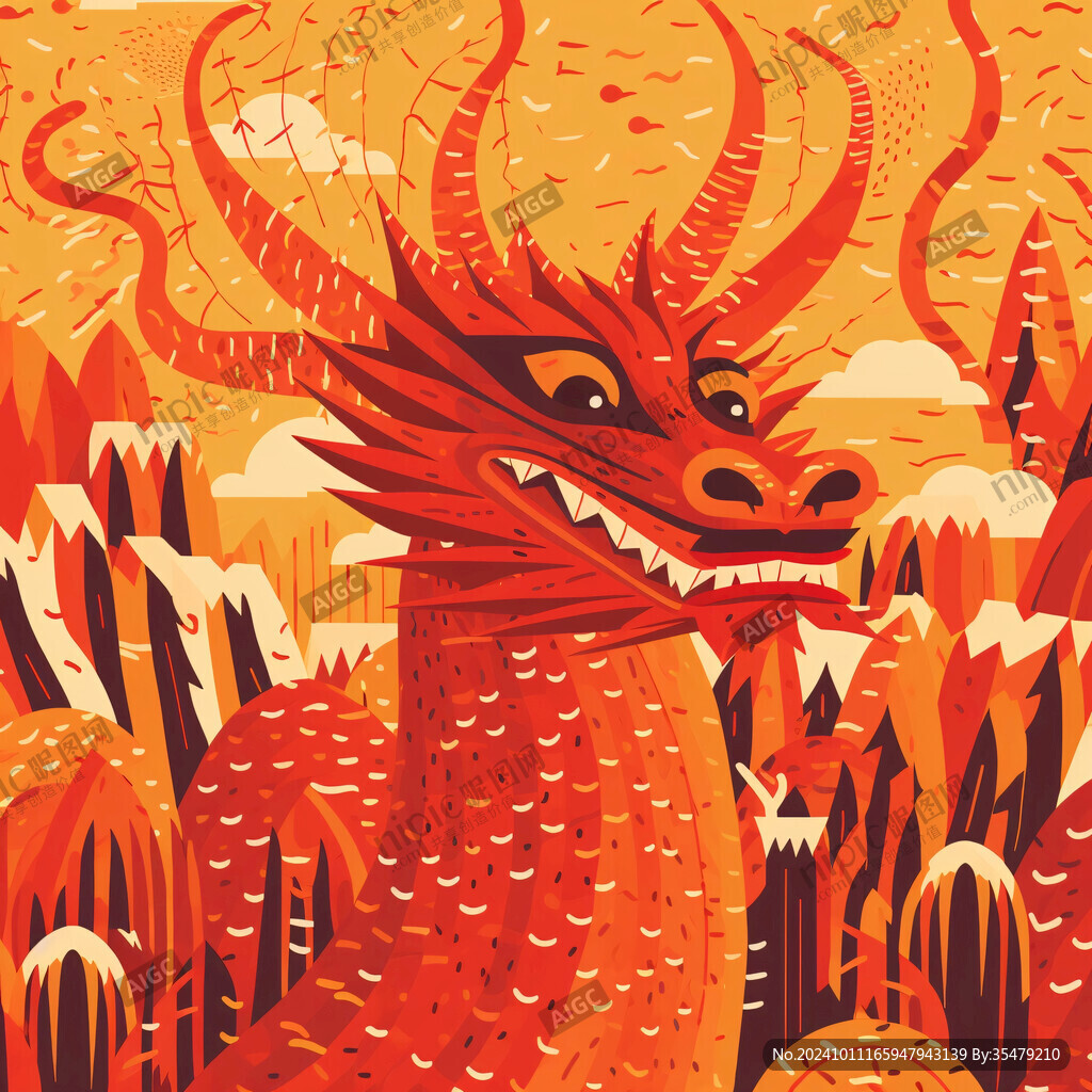 龍年系列插畫