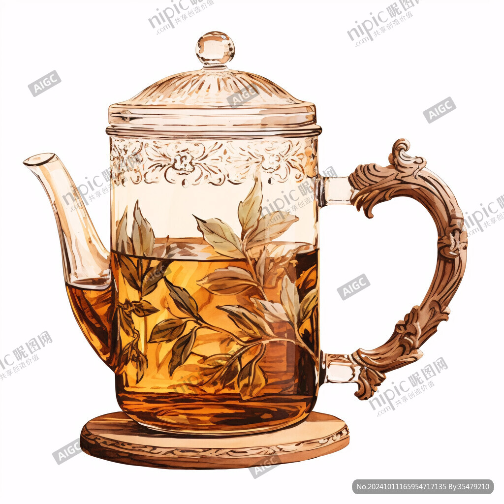 紫銅茶壺插畫