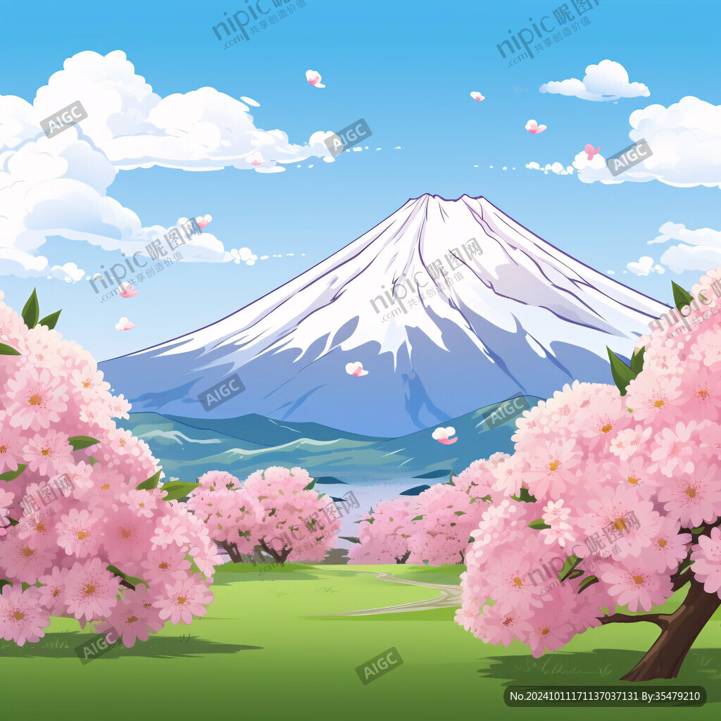 富士山櫻花