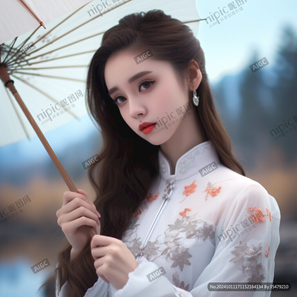 中式美女頭像