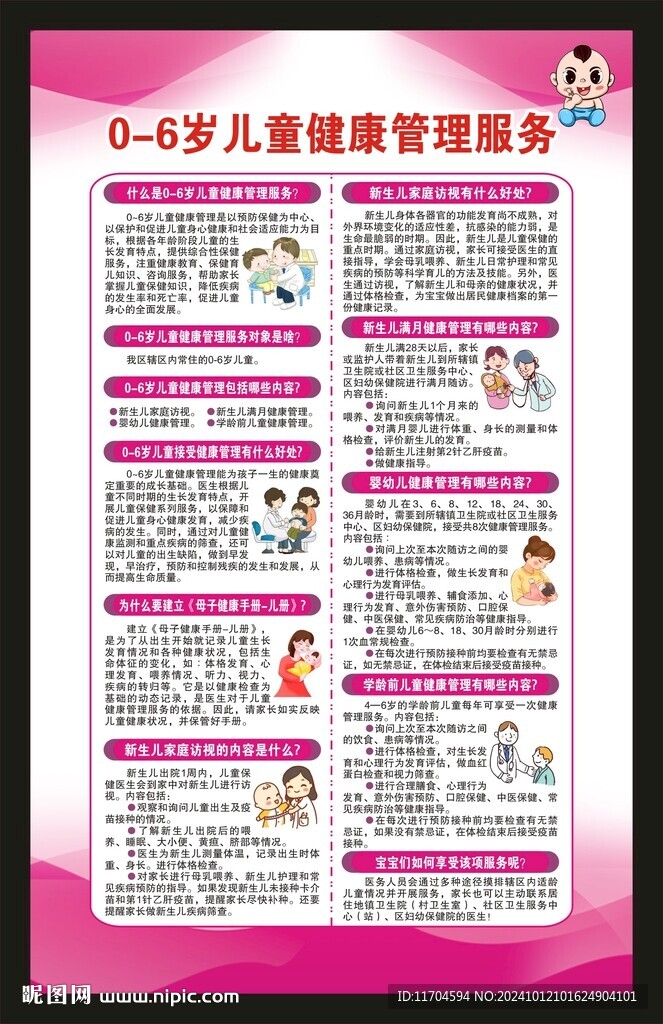 兒童健康管理服務海報