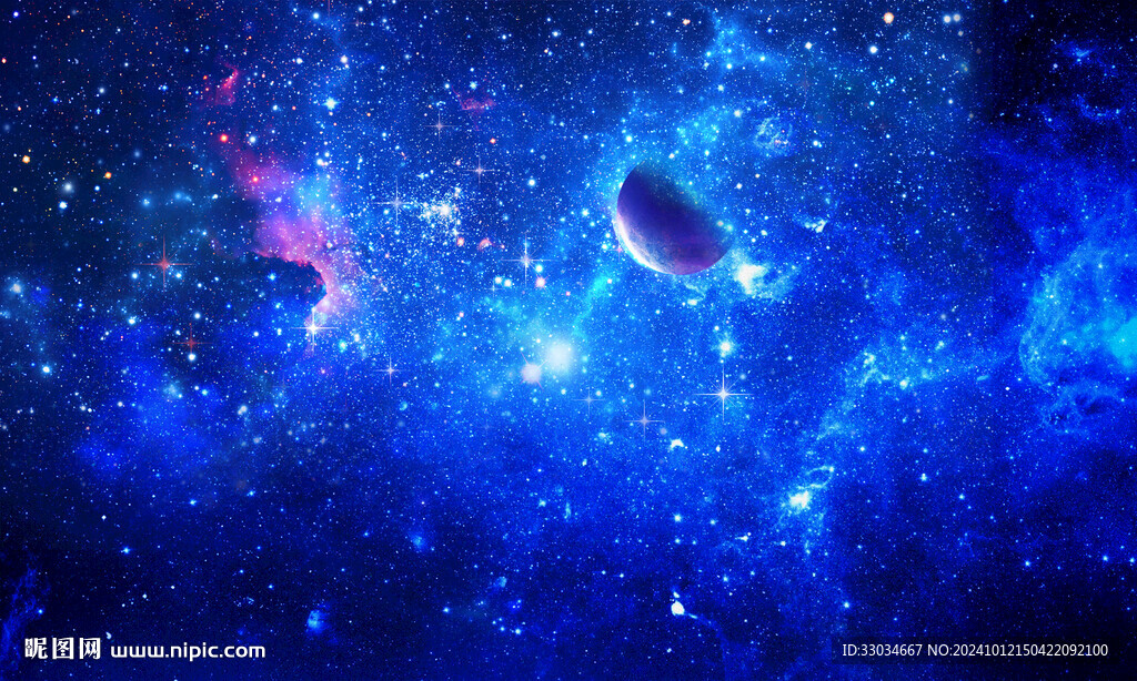 藍(lán)色星空壁畫 