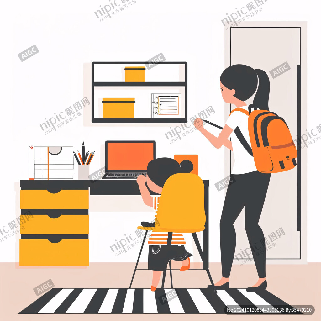 教師與學生插畫