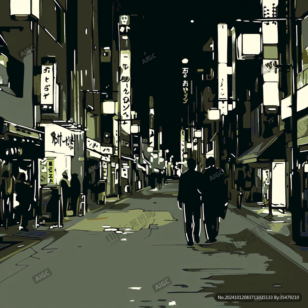 插畫街道