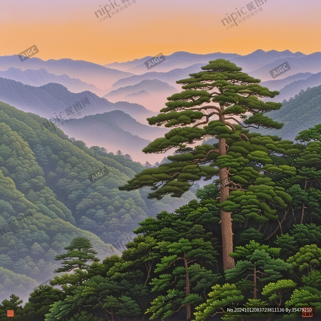 迎客松大圖