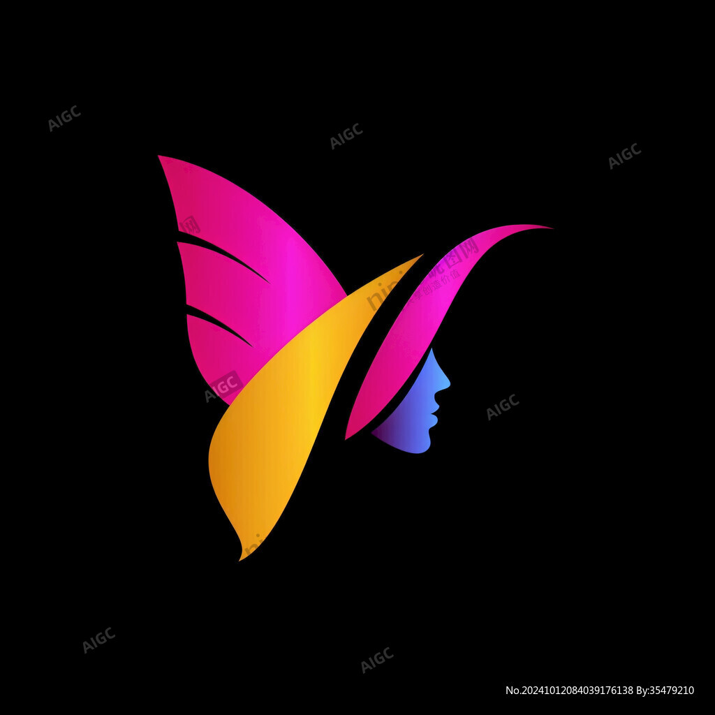 女性蝴蝶logo