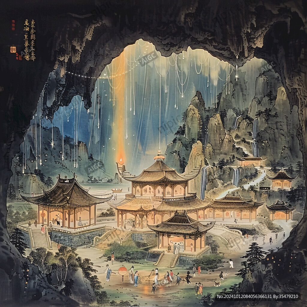 老君巖插畫