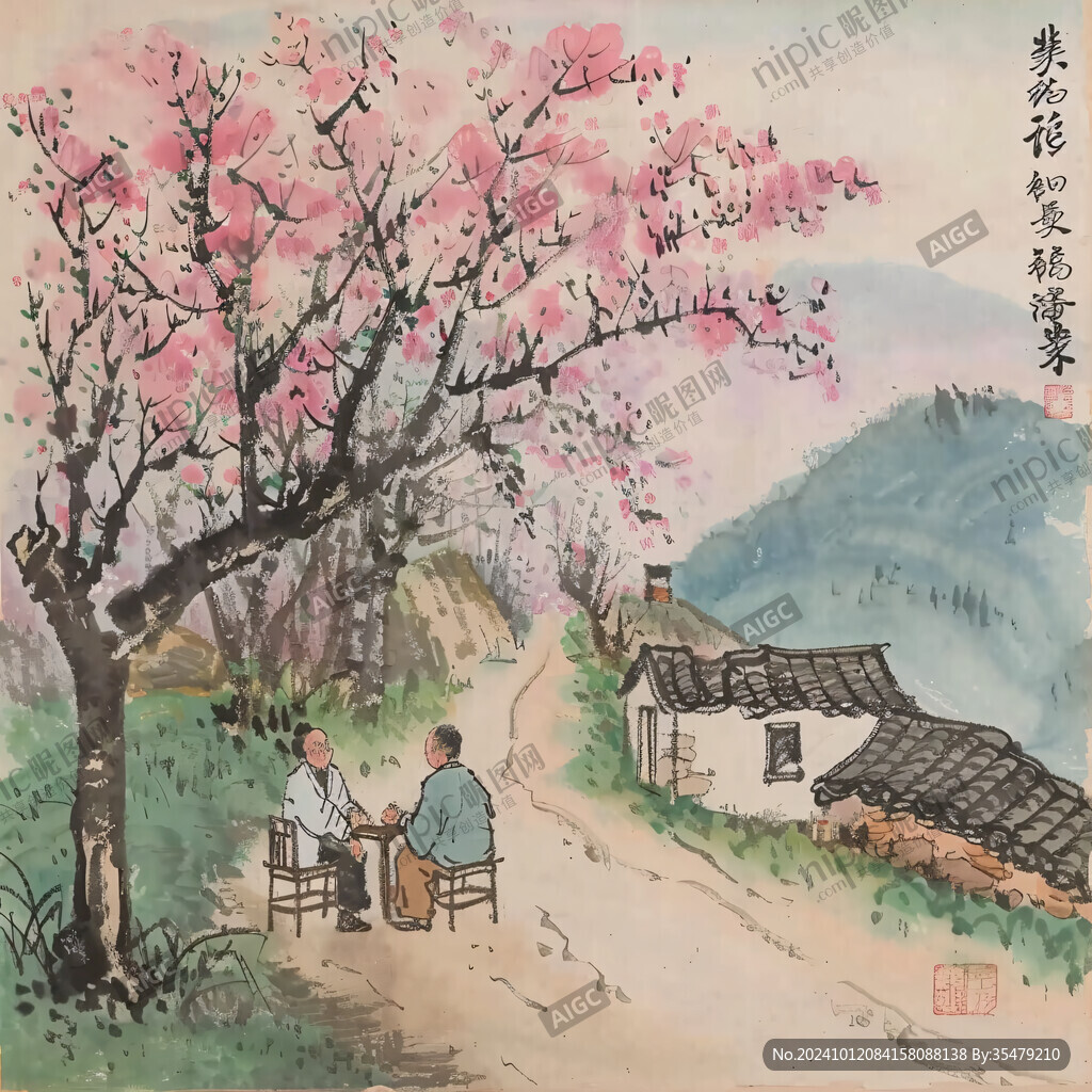 農(nóng)村生活國畫