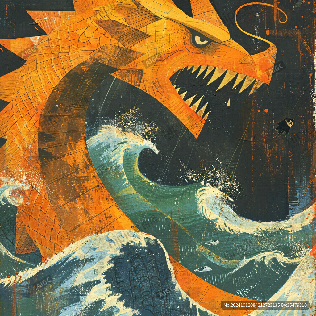 國(guó)風(fēng)龍插畫