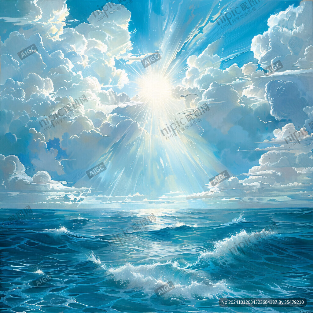 海洋海洋日出裝飾畫