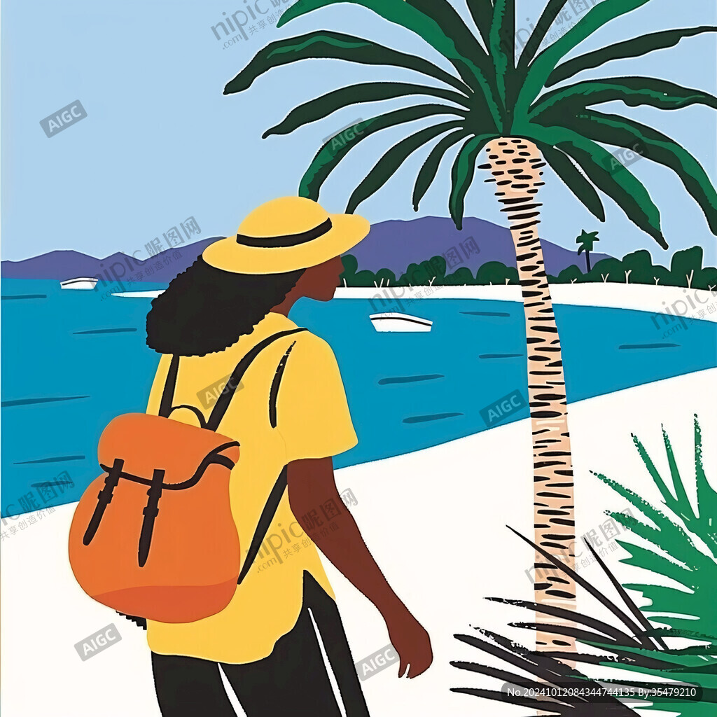 旅游人物插畫