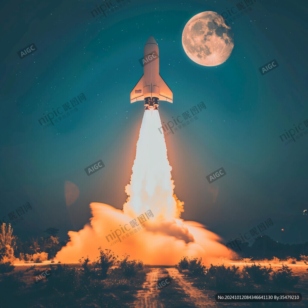 高清大畫幅航天器火箭