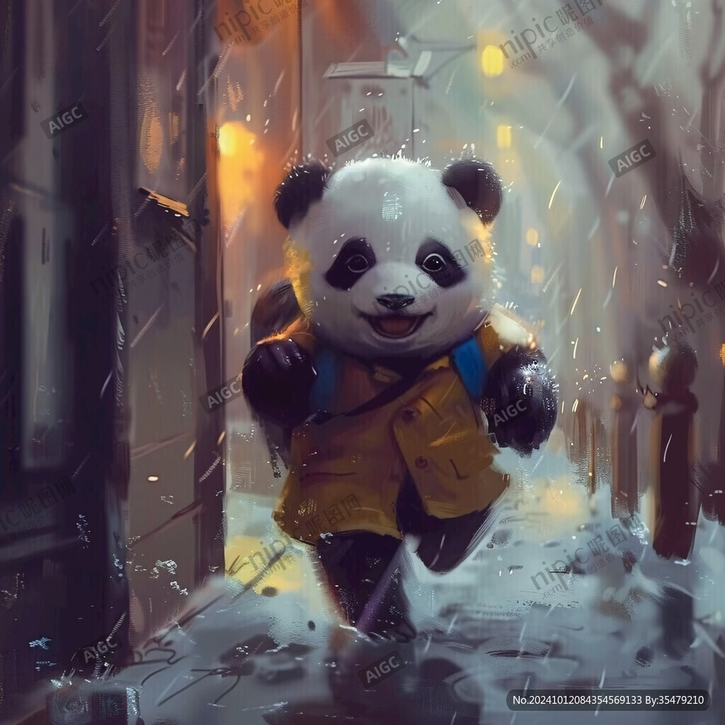 寫實(shí)熊貓插畫