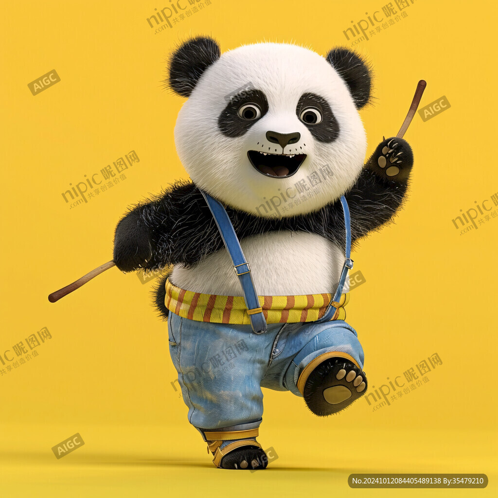 卡通熊貓武俠功夫大俠