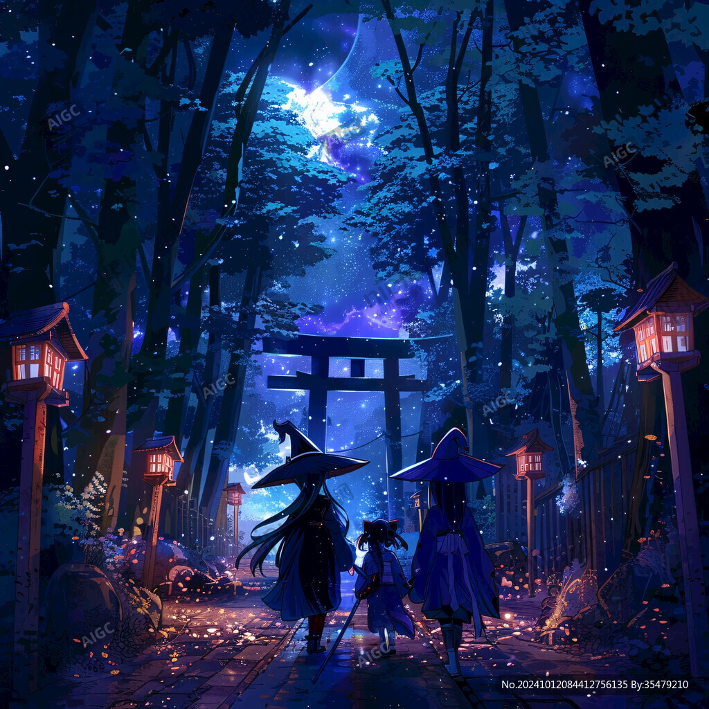 動漫場景插畫