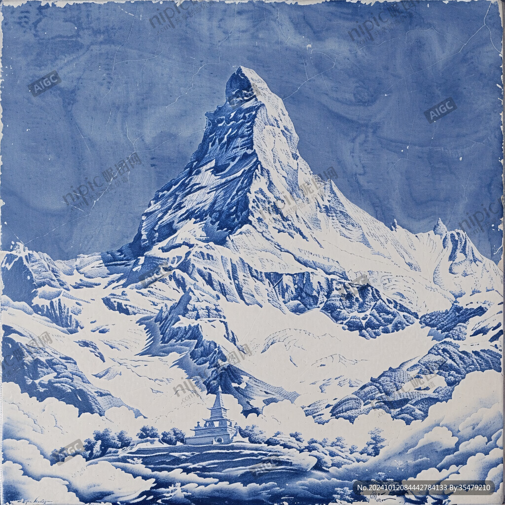 珠穆拉瑪峰插畫
