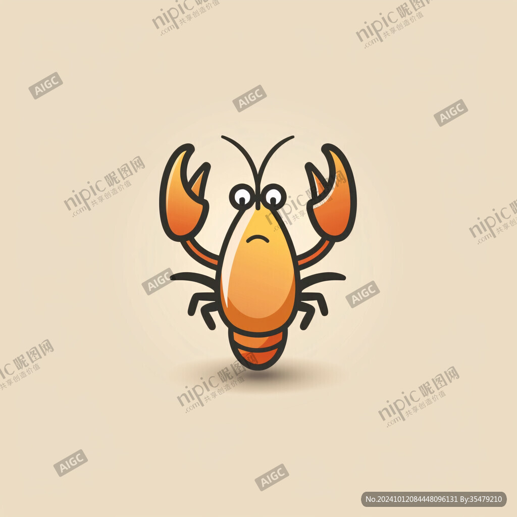 卡通小龍蝦標志