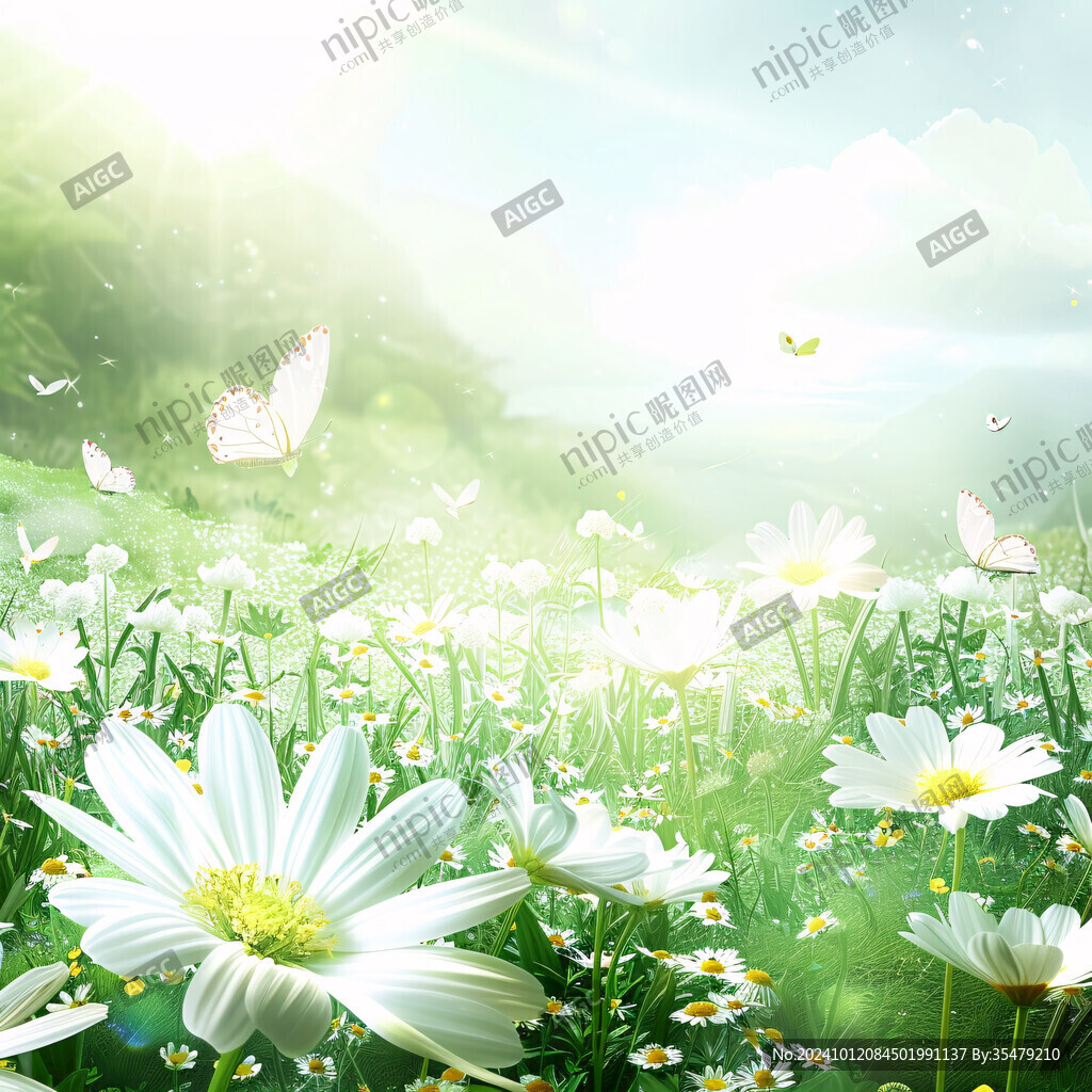 陽光晴朗風(fēng)景插畫