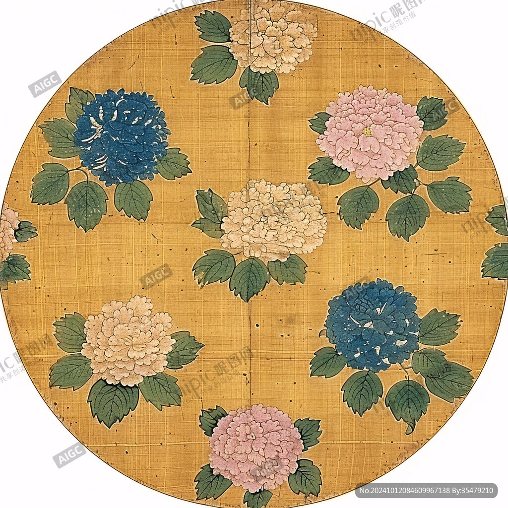 彩填菊紋