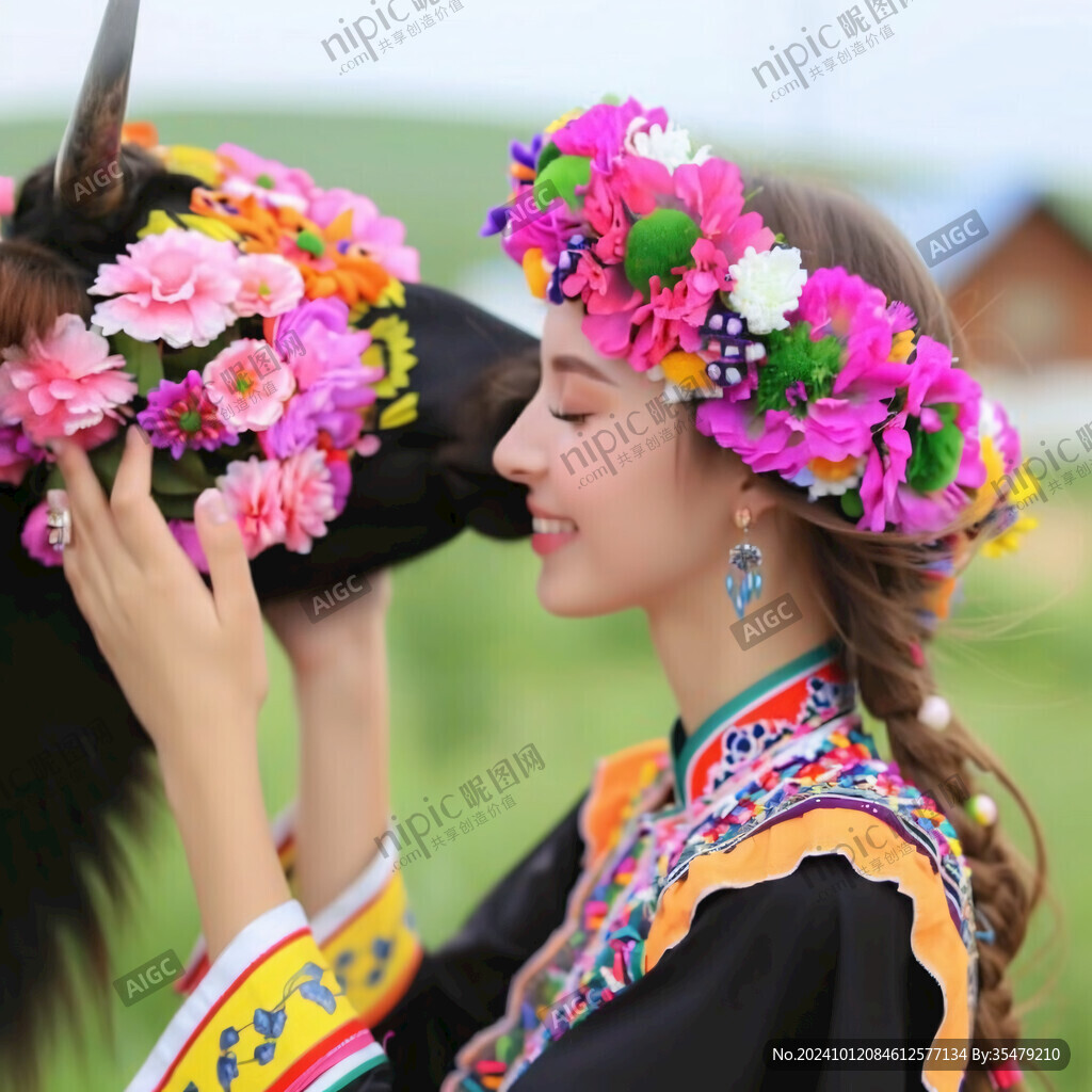 彝族女頭飾