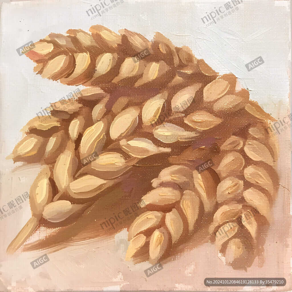 手繪小麥仁