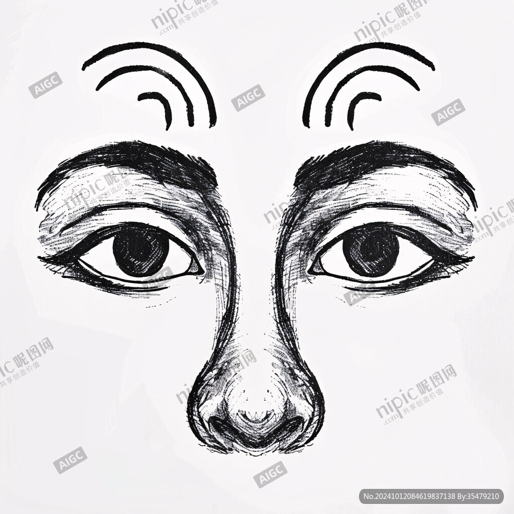 手繪線條眼睛